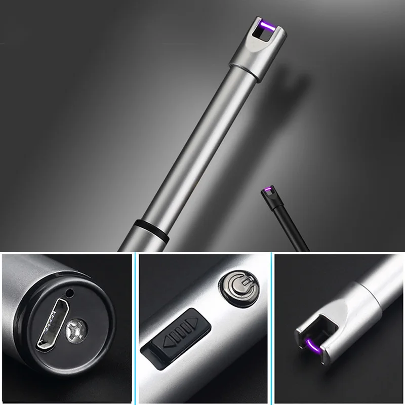 Дуговые зажигалки с зарядкой от USB Подарочная ветрозащитная электрическая