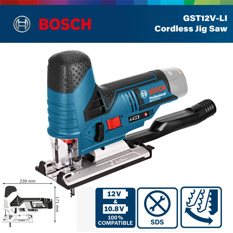 

Беспроводной Лобзик Bosch GST 12V-LI, 12 В, электроинструмент, лобзик, пила для резки дерева, металла, деревообработки, цепная пила Bosch, профессиональ...