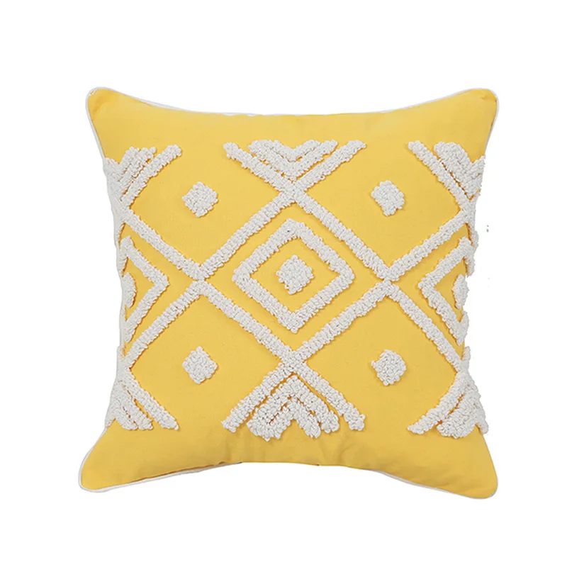 

Nordic Geometric Throw Cushion Cover Tufted Embroidery Plush Pillowcover Living Room Sofa Outdoors Home Waist Pillowcase 40883
