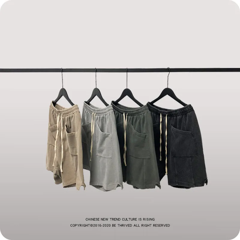 

FMZXG spring and summer 2020 wash retro fashion brand casual pants European and American high street old loose men's shorts
