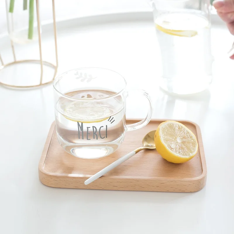 Прямоугольная деревянная посуда подставка для еды контейнер лоток хранения