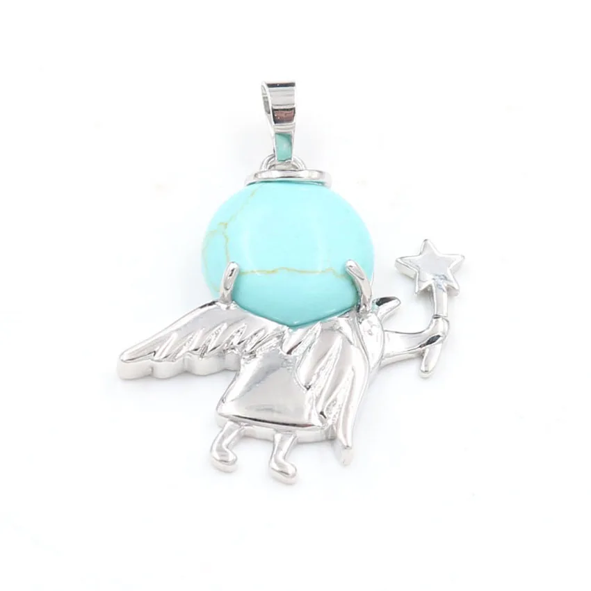 Tiger Eye Stone Silver Plated Angel Star Pendant Rock Crystal Classic Style Jewelry | Украшения и аксессуары
