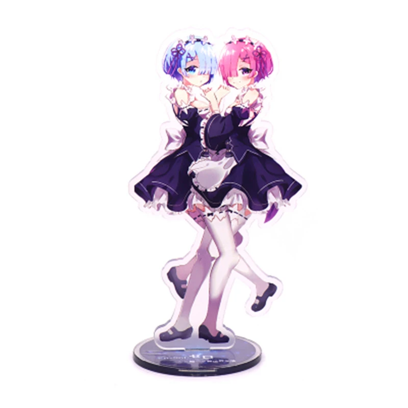 Anime Re:Life In A Different World From Zero Cosplay Stand Up Rem Ram Emilia Stop Sign Ornaments Adult COS Set The Stage Props |
