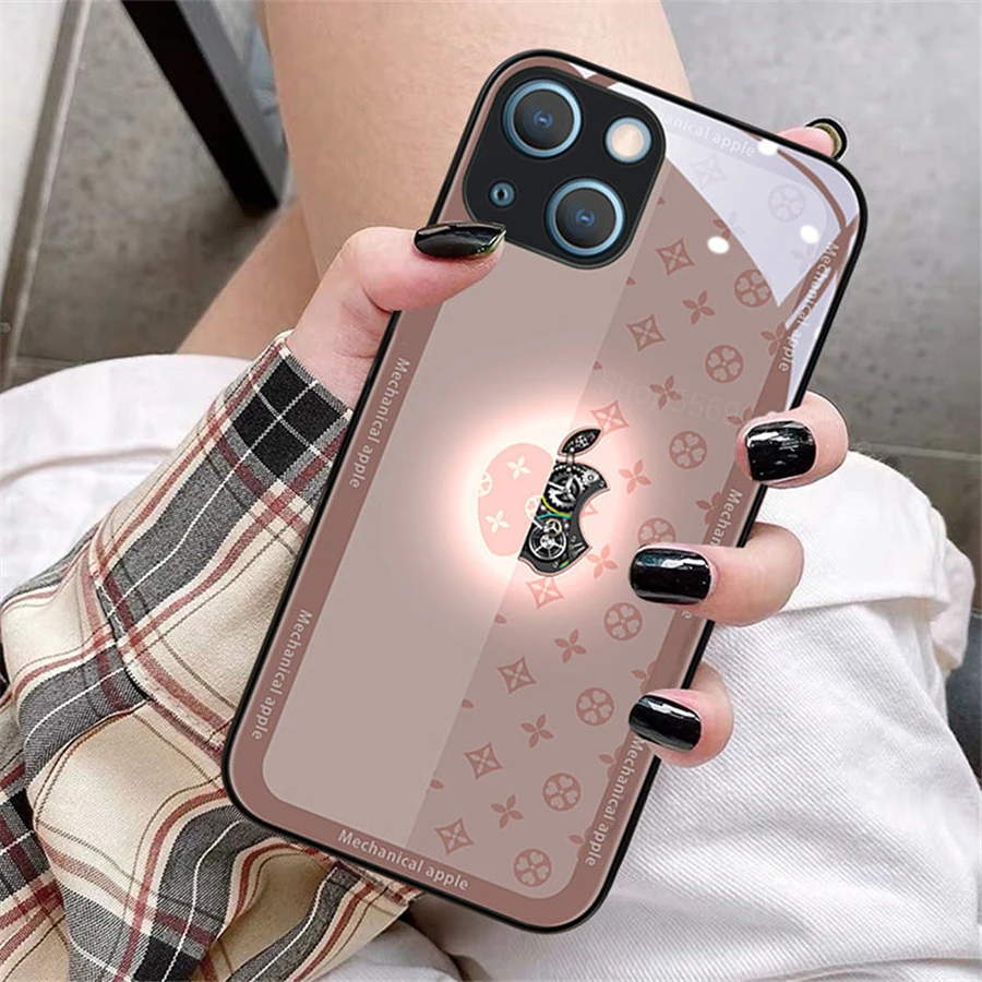 Новый светящийся светодиодный телефонный чехол с логотипом вызова и вспышкой