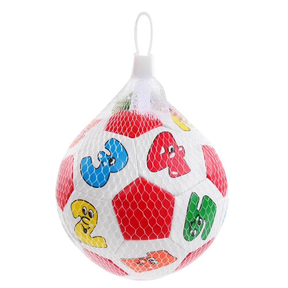 

Baby Grip Faux Leather Stuffed Soccer Ball with Chiming Bell Sensory Musical Toy For Kids Children Birthday Xmas Gifts