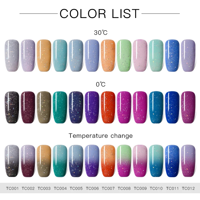 T-TIAO CLUB термальный Гель-лак для ногтей 8 мл 3-слойный температурный меняющий цвет