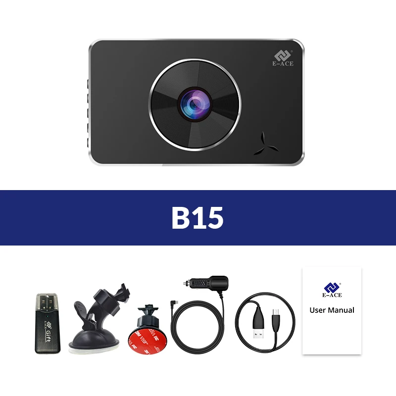 E-ACE B15 3 дюймов Dash Cam мини Автомобильный видеорегистратор Новатэк видеокамера Авто Камера зеркало заднего вида Full HD 1080P регистратор видео Регистраторы Автомобильный видеорегистратор, Dvrs