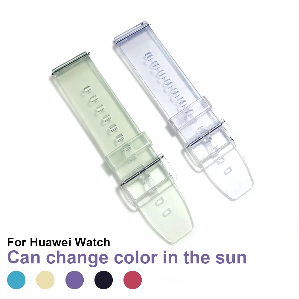 

TPU Silicone Strap For HUAWEI WATCH 3 Pro/GT 2 42mm 46mm Transparent Band For HONOR Watch2 Bracelet Changeable color WatchBand