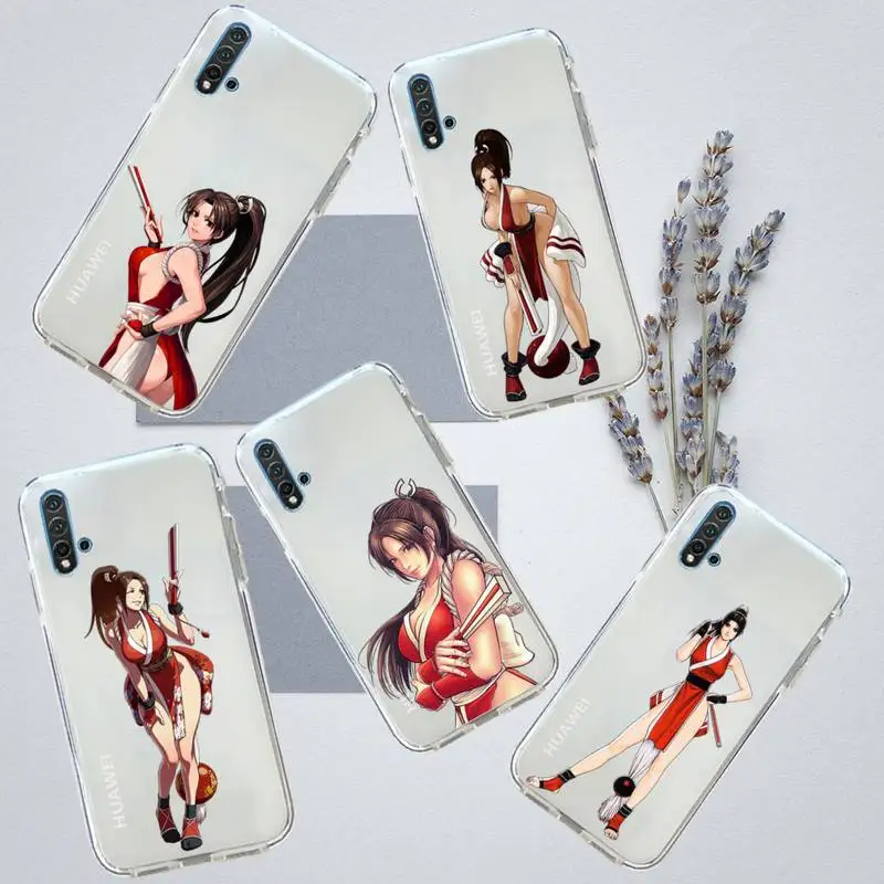 

Mai Shiranui anime game Phone Case Transparent for Huawei honor P mate 40 20 30 10 50 i 9 x mate pro lite 8a