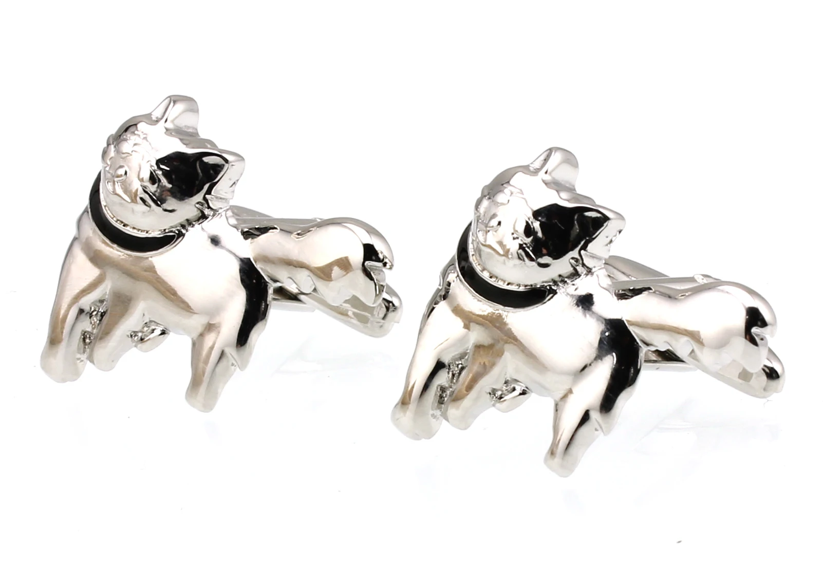 Мужские запонки черные и серебряные M4332|silver cufflinks|men cuff linkscuff links |