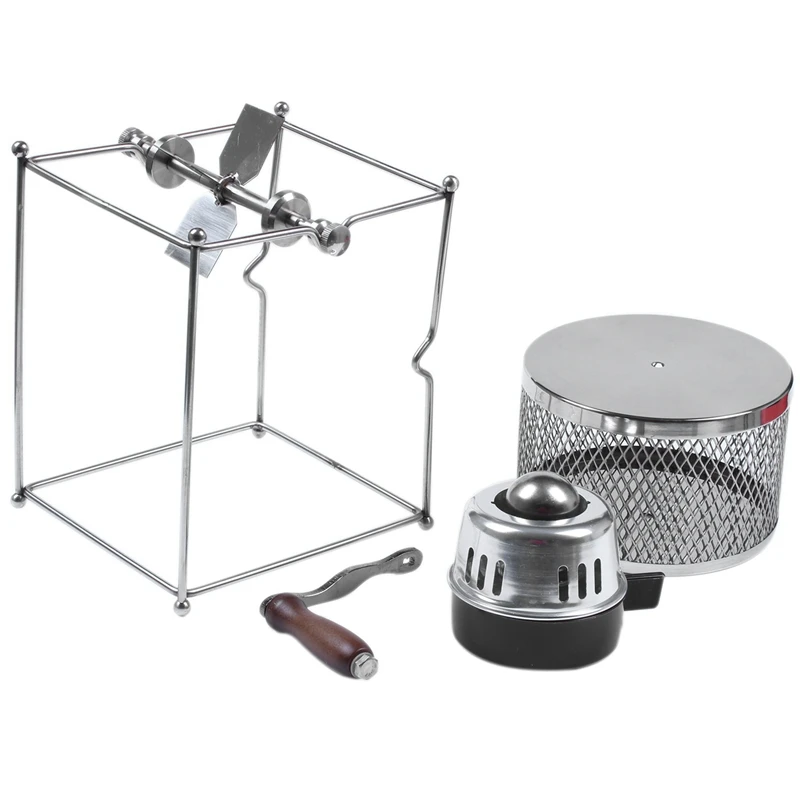 売却 ステンレス鋼のコーヒーロースターマニュアル手動ロータリーガスアルコールストーブ豆ベーキングメーカー & 手回しグラインダー