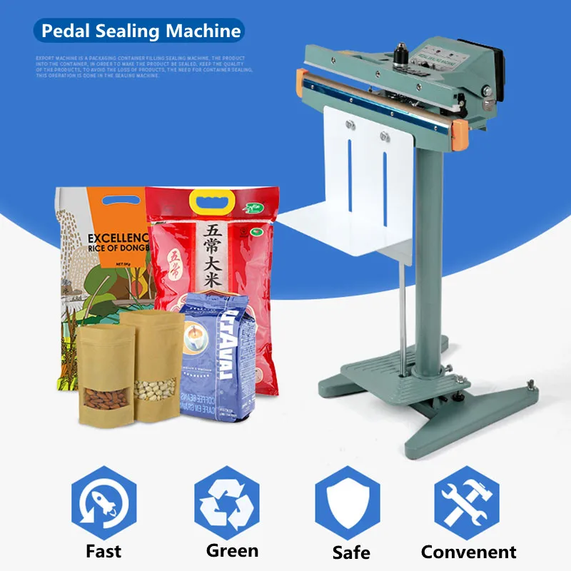 

Foot Pedal Impulse Sealer heat sealing machine Plastic Bag sealer DUAL TOP-BOTTOM HEAT 450mm PEDAL SEALER 350/450/650/800mm