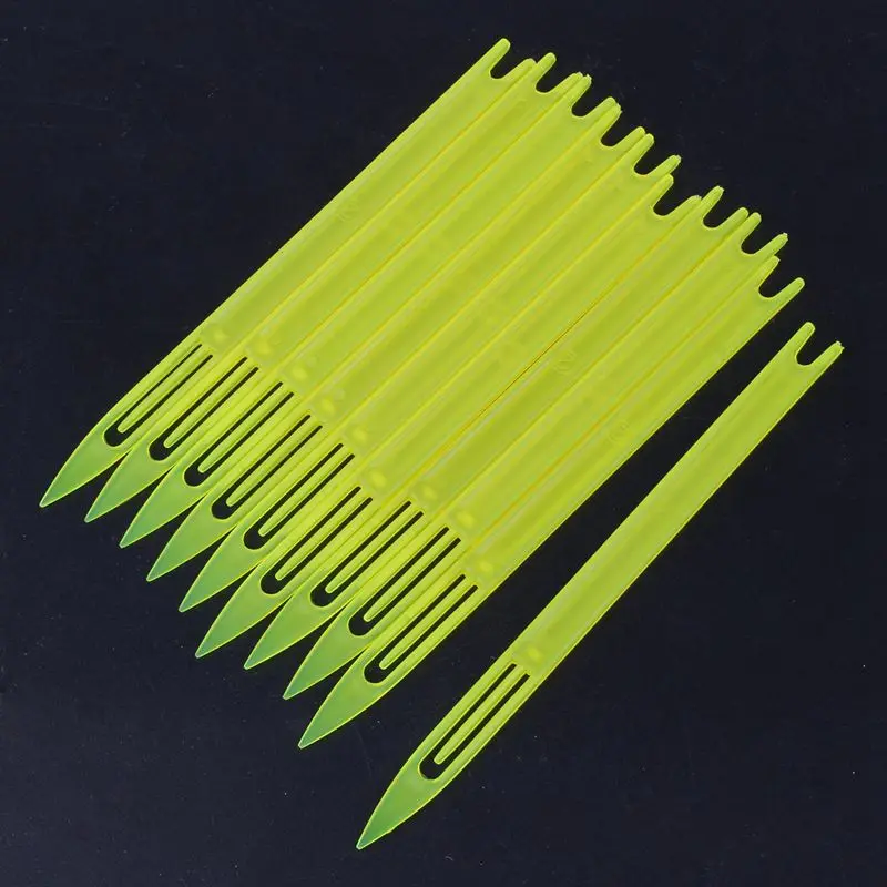 10 шт. Желтая пластиковая рыболовная сеть для ремонта шпуля с иглой 2 #|Рыболовные