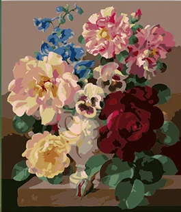 

DIY Цветущий цветок гибискуса картинки для раскраски по номерам с цветами картина Рисование по номерам в рамке дома