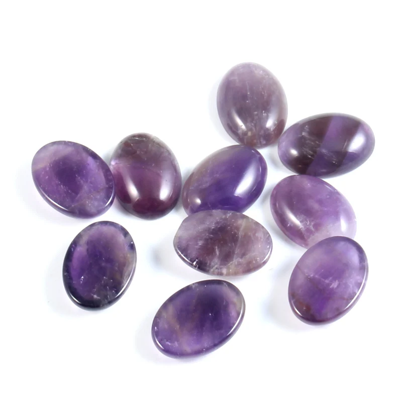 Аметист овальный плоский кабошон амулеты скрапбукинга 10 шт. | Украшения и