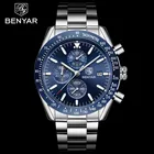 Мужские водонепроницаемые кварцевые часы BENYAR, синие спортивные часы с таймером и автоматической датой, 2021