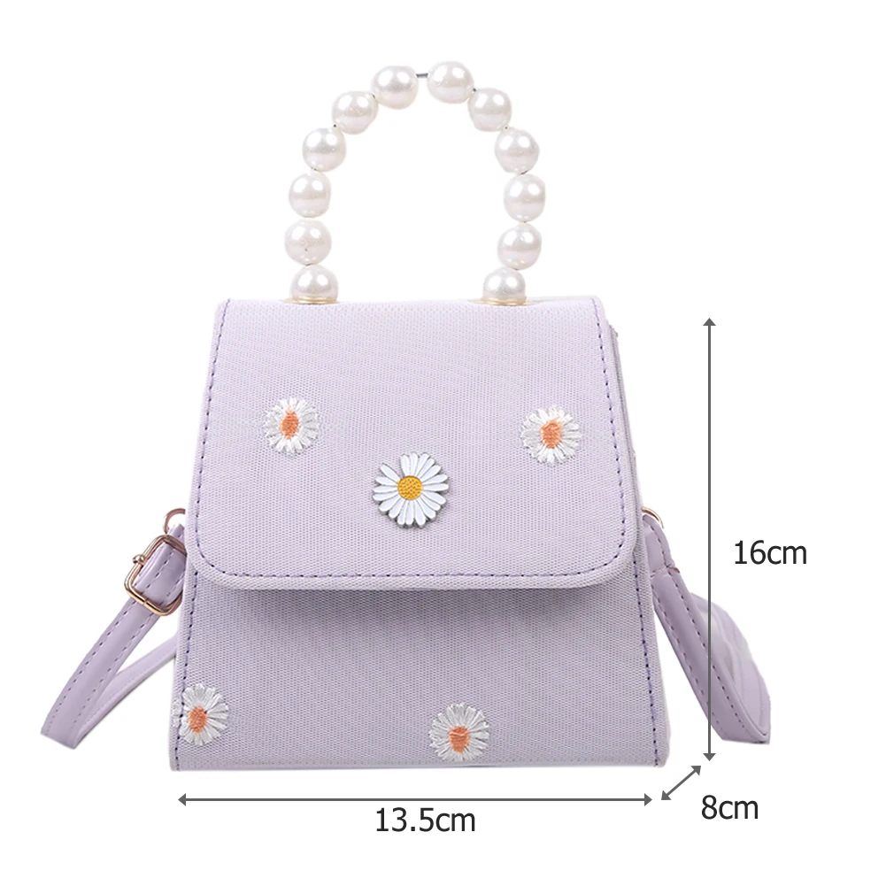 

2020 Fashion Women Daisy Totes Shoulder Bags Creative Design Chic Women Pearl Handbag PU Elegant Crossbody Pouch