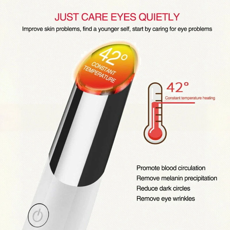 Электрический вибрирующий массажер для глаз с подогревом Соник снижение темные