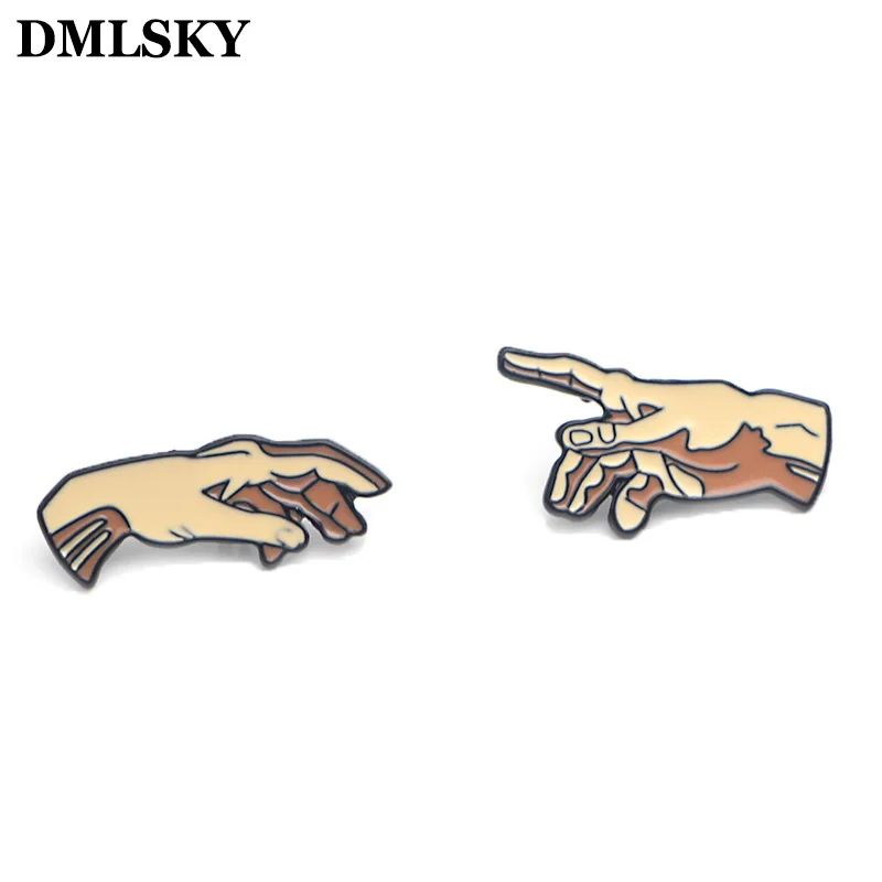 

DMLSKY 2pcs/set Creation Art of Adam Enamel Pins and Brooches Lapel Pin Backpack Bags Badge Clothing Decoration Gifts M3546