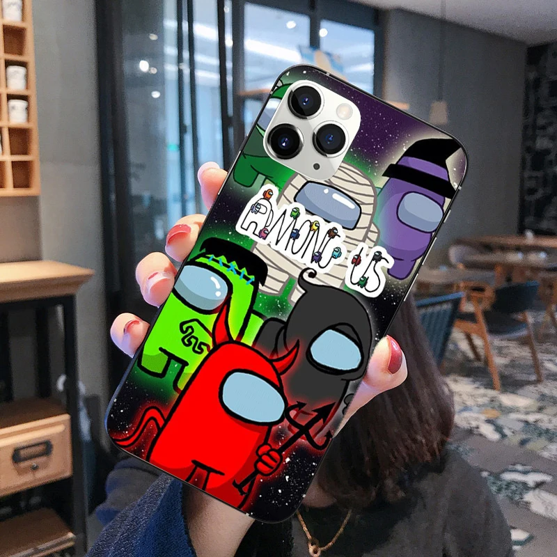 

Fashion Cartoon Among us Impostor Game Phone Cover For iPhone 11 12 Pro XS Max X XR 6 6S 7 8 Plus 12Mini Soft Silicone TPU Case