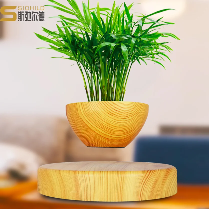 Левитирующий воздушный бонсай горшок-магнитной левитации Плавающий подвесной