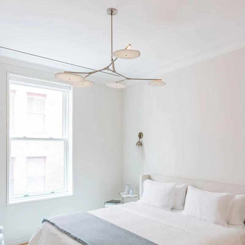 

Nordic Postmodern Chandelier Lighting Designer Droplight Molecular UFO Gold Chandelier Dining Room Living Room Home Decor Lustre