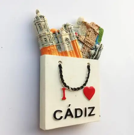 Магнит на холодильник в Испании Cadiz здание мира магнитная наклейка домашняя