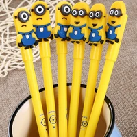 30pcssingle creative student stationery silicone yellow human neuter pencil pen loveable office stationery signature pen lots