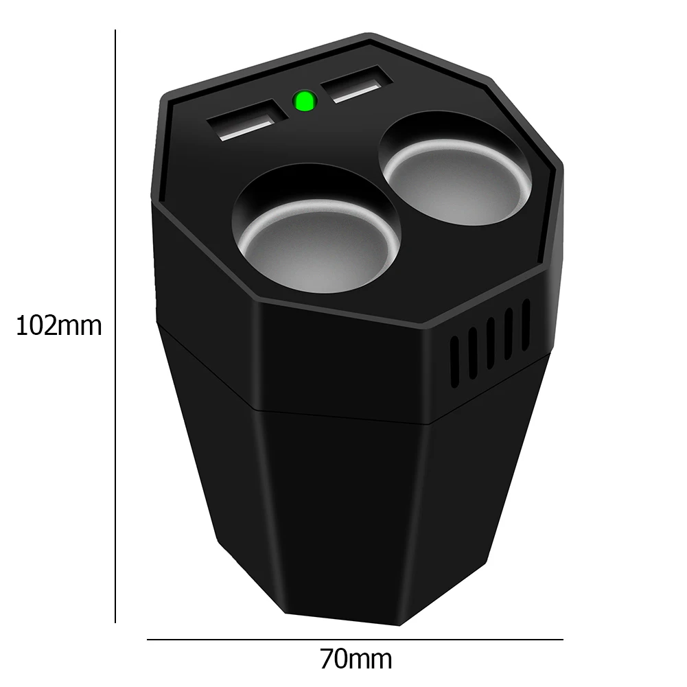 

Car Cigarette Lighter Splitter 2-Socket Adapter USB Charger Mosquito Repellent Mobile Phone Charger Adapter in Car