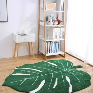 creative leaf shaped floor mat child play living room carpet indoor doormat anti slip absorbent kitchen rugs bathroom toilet mat free global shipping