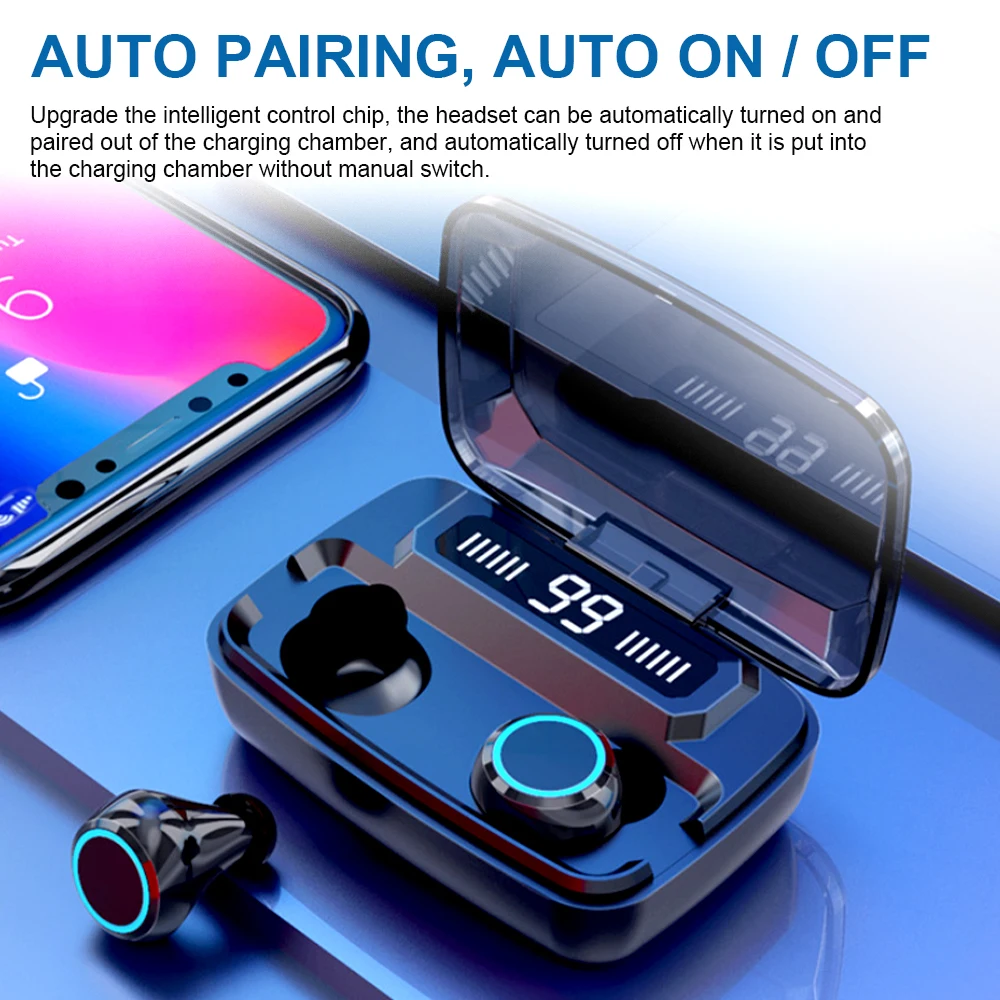 TWS-наушники M11 водонепроницаемые с поддержкой Bluetooth 5 0 и сенсорным управлением |