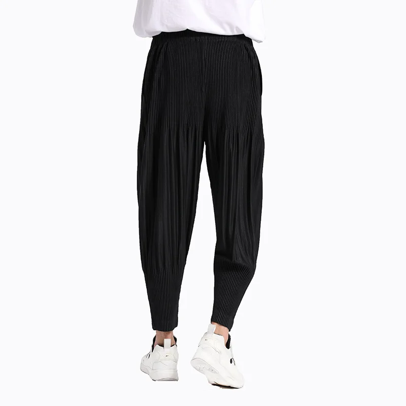 

IEFB Men's Pleated Clothing Casual Pants 2021 Spring Summer New Loose Sports Japanese Streetwear Small Leg Fokld Pants 9Y6742