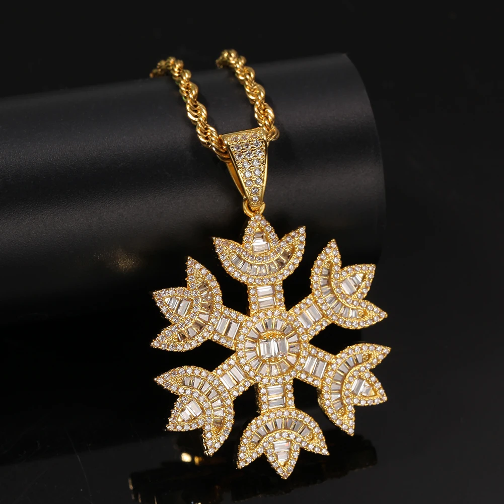 Шикарный Король на заказ снег Чешуйчатое ожерелье хип-хоп полный Iced Out кубического циркония Золото Серебро CZ камень