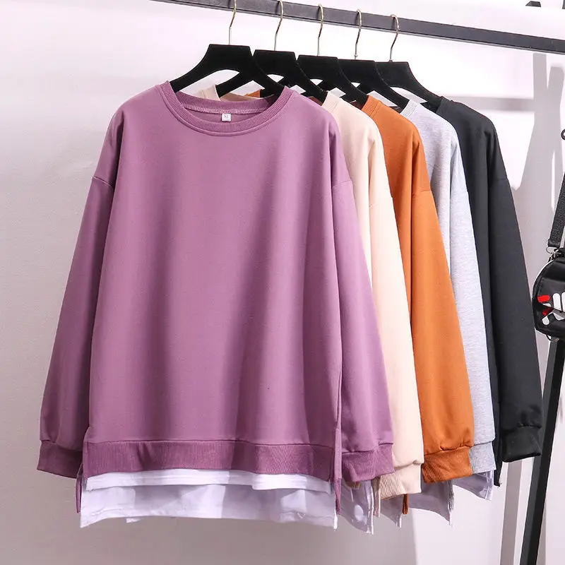 

Women Unisex Hoodies Men And Women O-Neck Sweatshirt Tracksuit Spring And Autumn Casual Plus Size