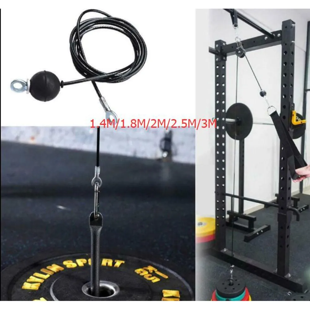 

1.4/1.8/2/2.5M Steel Wire Rope Kit DIY Weight Multi Gym Cable Fitness Pulley Home Gym Fitness Equipment Accessories