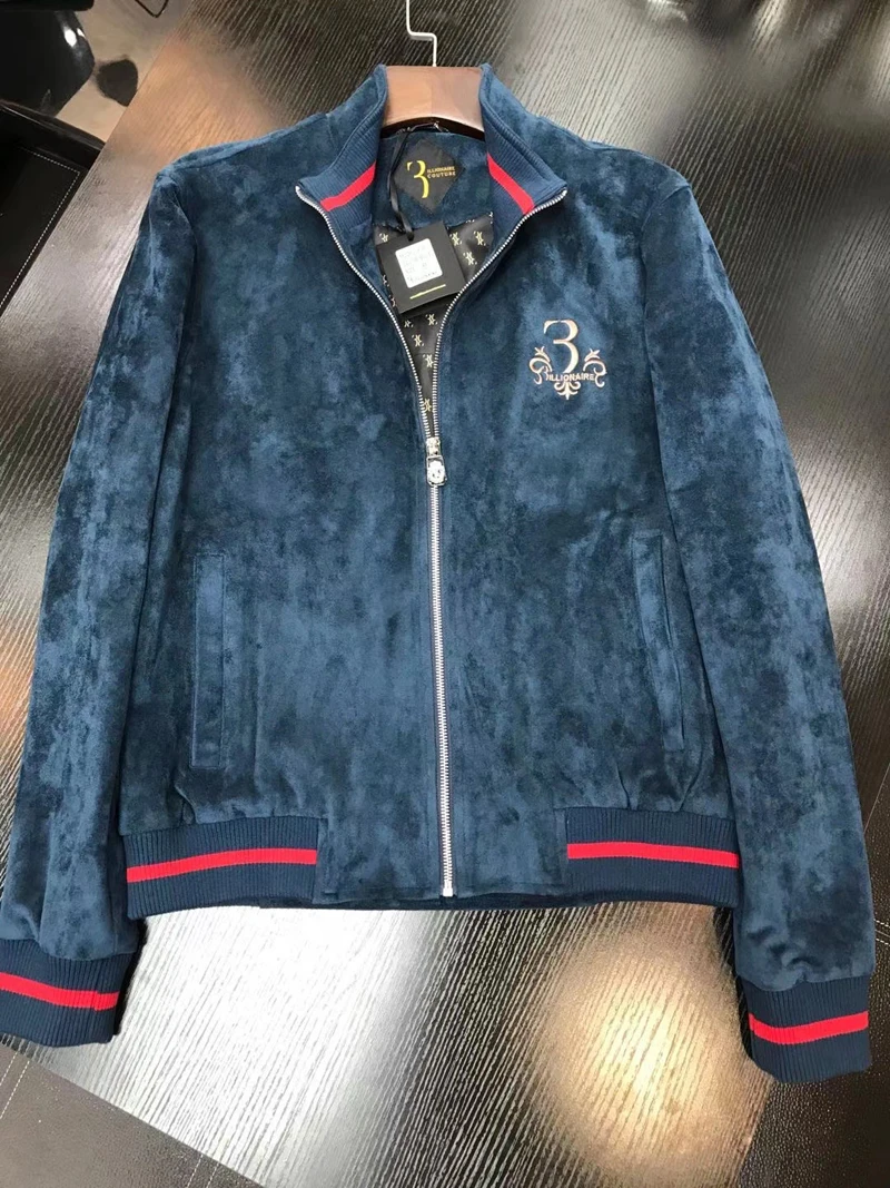 

Billionaire winter men Men's Standing collar Long-sleeved embroidery high quality jacket size M~4XL