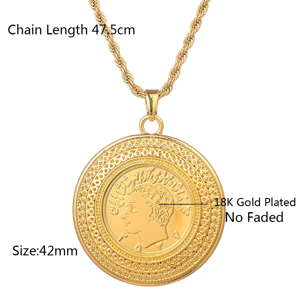 Drop Shipping Turkey Arab Coins Islam Allah Muslim Pendant Middle East Necklace Gold Coloe Coin Jewelry | Украшения и аксессуары