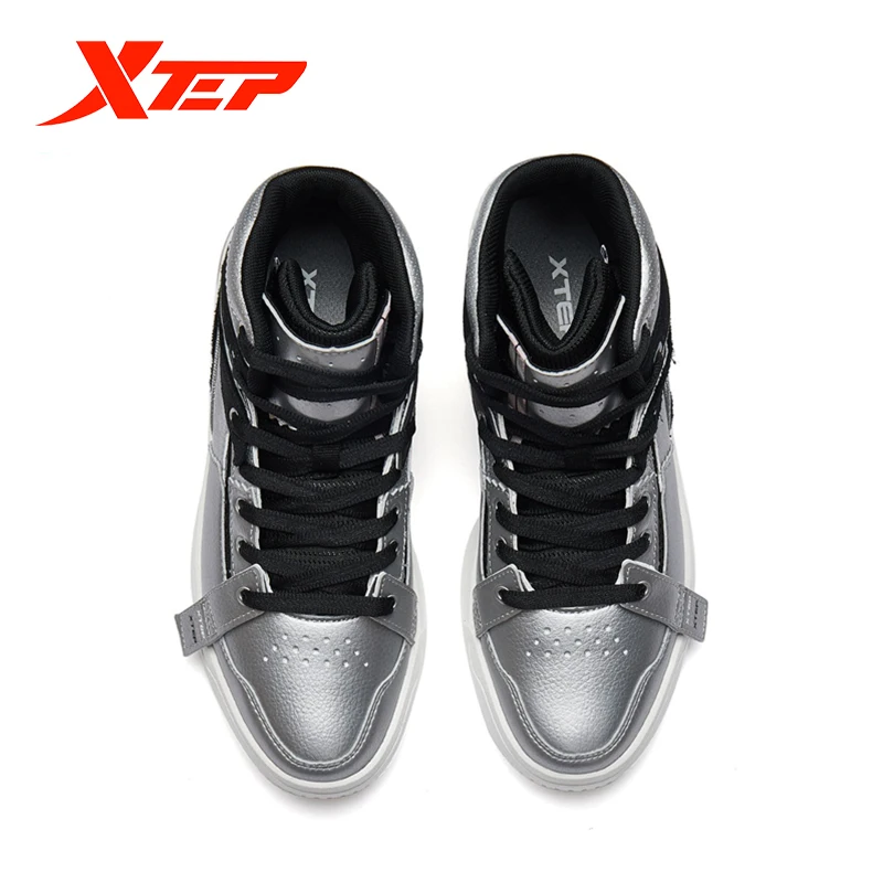 Кеды Xtep Женские высокие водонепроницаемые кроссовки из искусственной кожи на