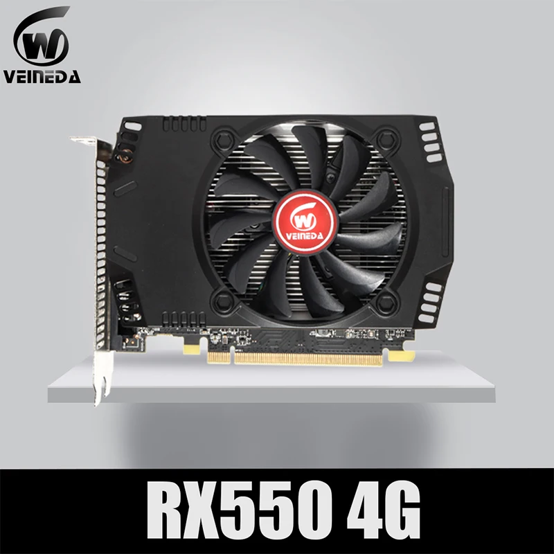 Günstig VEINEDA Video Karte Radeon RX 550 4GB GDDR5 128 Bit Gaming Desktop Computer Video Graphics Karten PCI Express 3,0 Für Amd Karte