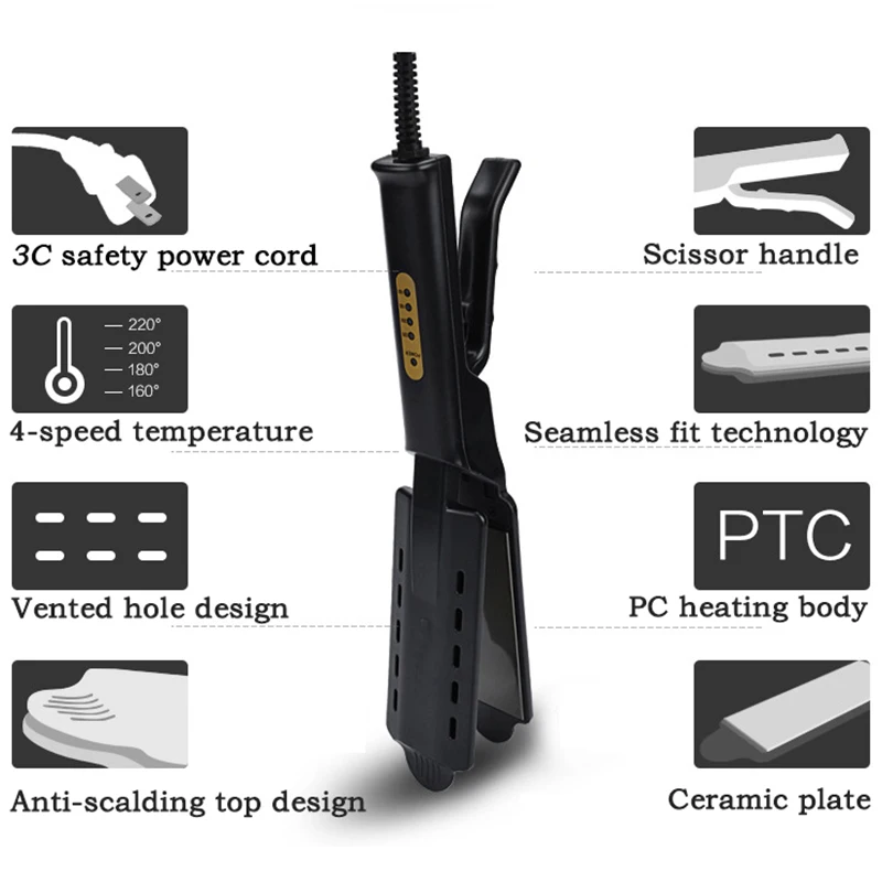 infrared hair iron Профессиональный электрический выпрямитель для волос 4 передач регулировка температуры волос плоский Утюг выпрямление волос Паровая керамическая паровая укладка