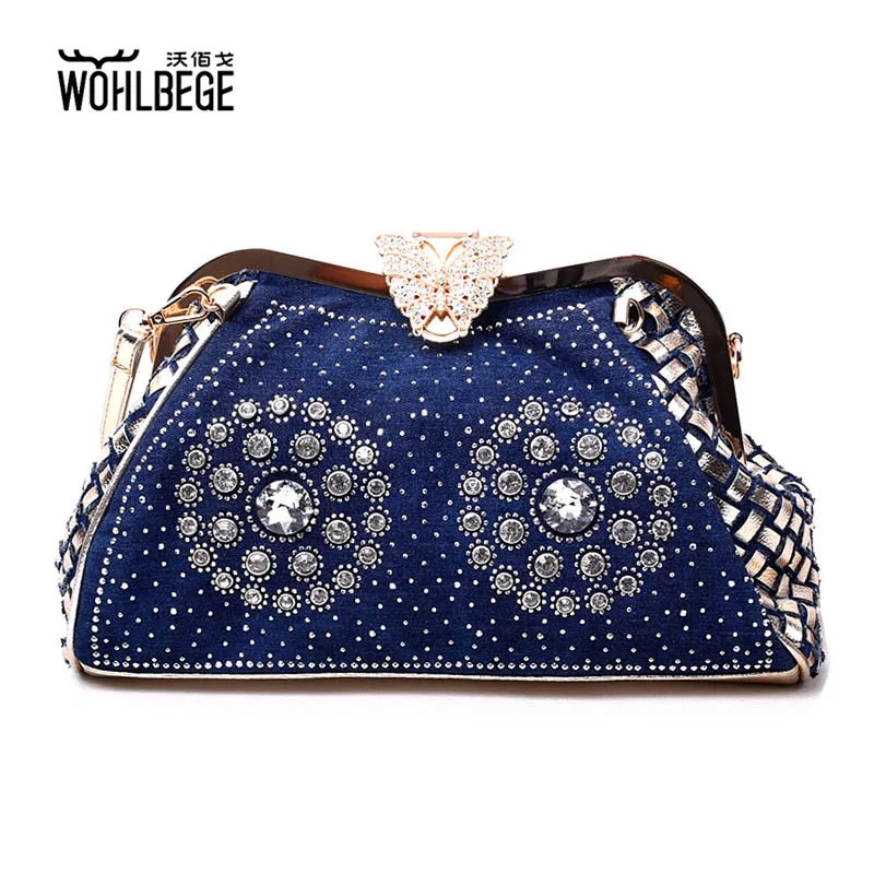 Для женщин из джинсовой ткани на высоком каблуке инкрустированные алмазами