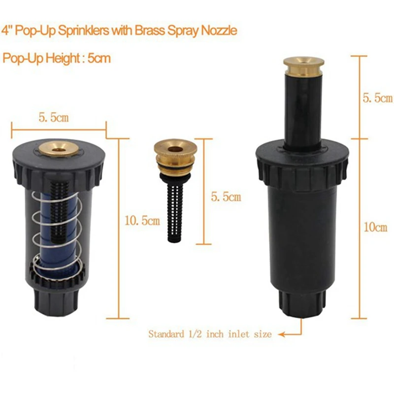 LIXF 3 упаковки регулируемых всплывающих разбрызгивателей для полива газонов