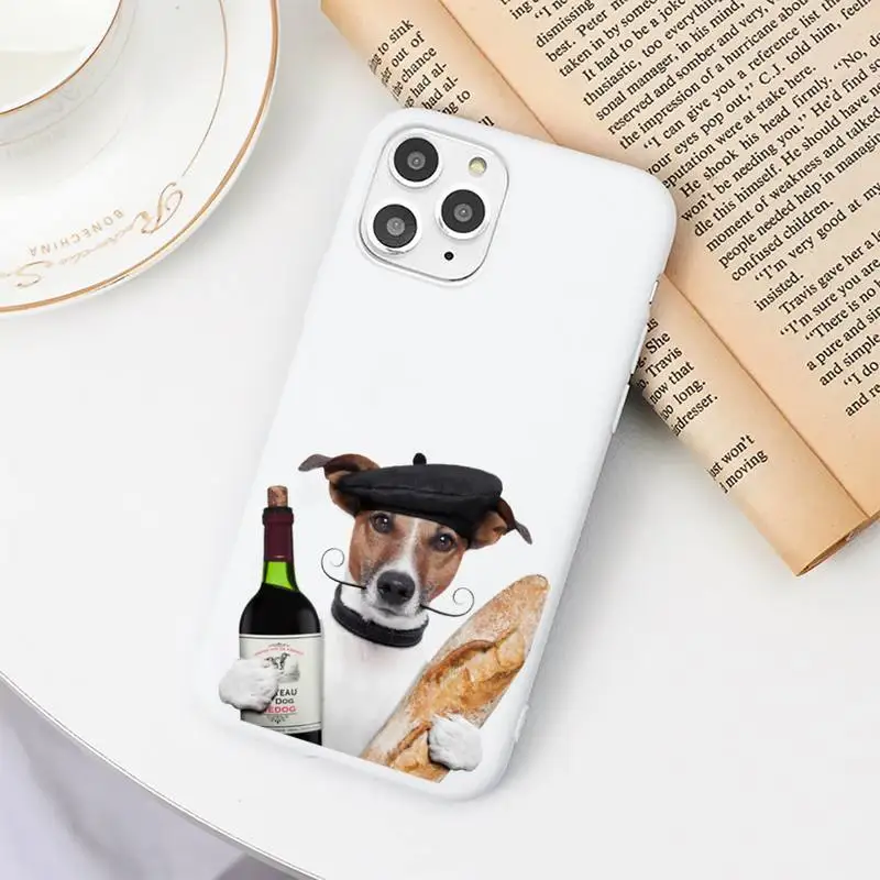 

Jack Russell Terrier Dog Phone Case Candy Color White for iPhone 11 pro XS MAX 8 7 6 6S Plus X 5S SE 2020 XR