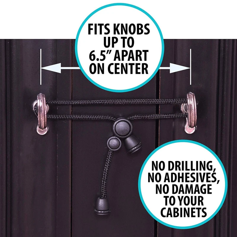 

25 Cm Child Cabinet Safety Rope Lock Rope Buckle Baby Safety Limiter For Cabinet Door Without Damaging Doors And Furniture