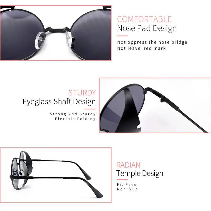 

LUCIDIE 2021 New Vintage Brand Design Ladies Round Sunglasses Women Frame Luxury Sun Glasses for Female UV400 Men Metal Eyewear