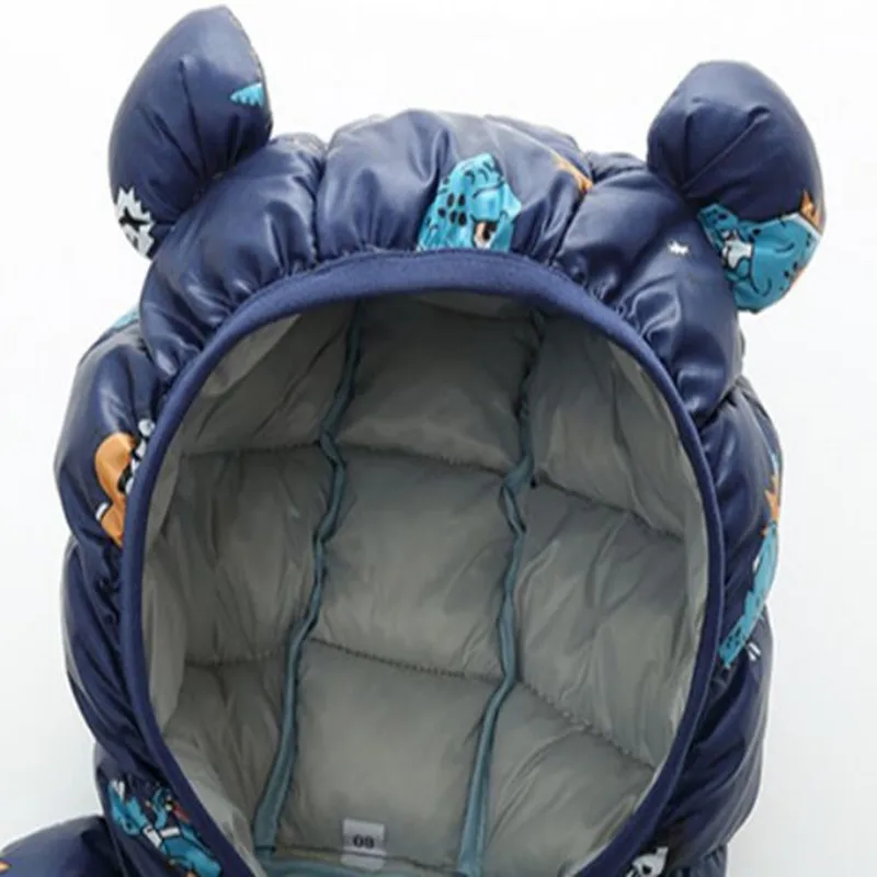 Зимняя одежда для маленьких девочек Теплый детский жилет с героями мультфильмов