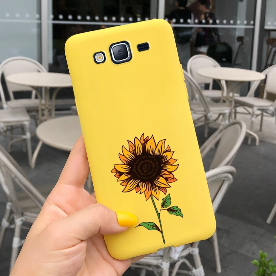 Для Samsung J5 J7 2015 чехол SM-J500F цветов подсолнуха Обложка для Galaxy J500F J 7 J700F телефонные