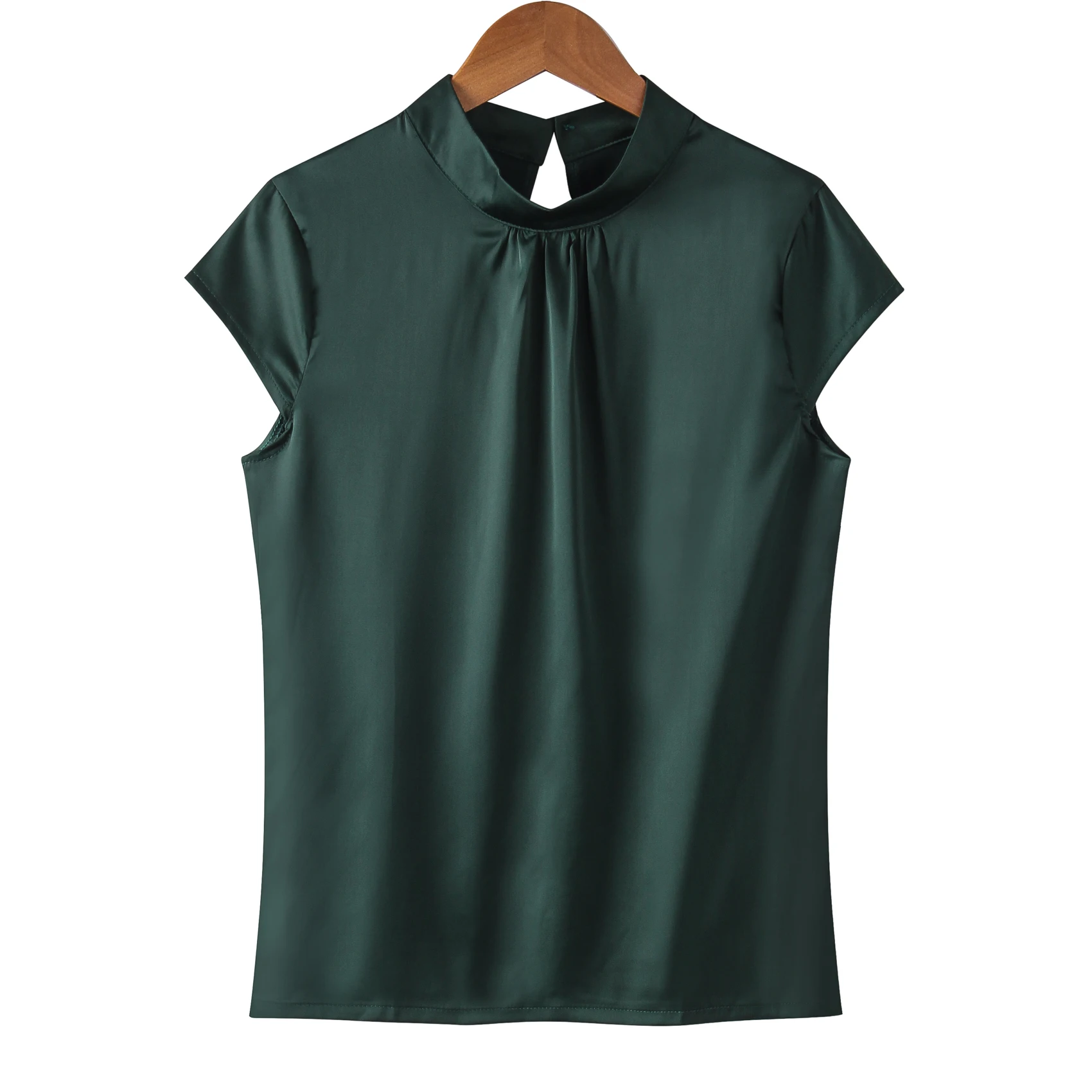 

New solid color sleeveless silk top Shirt Women's Blouse blusas mujer de moda 2020 plus size tops
