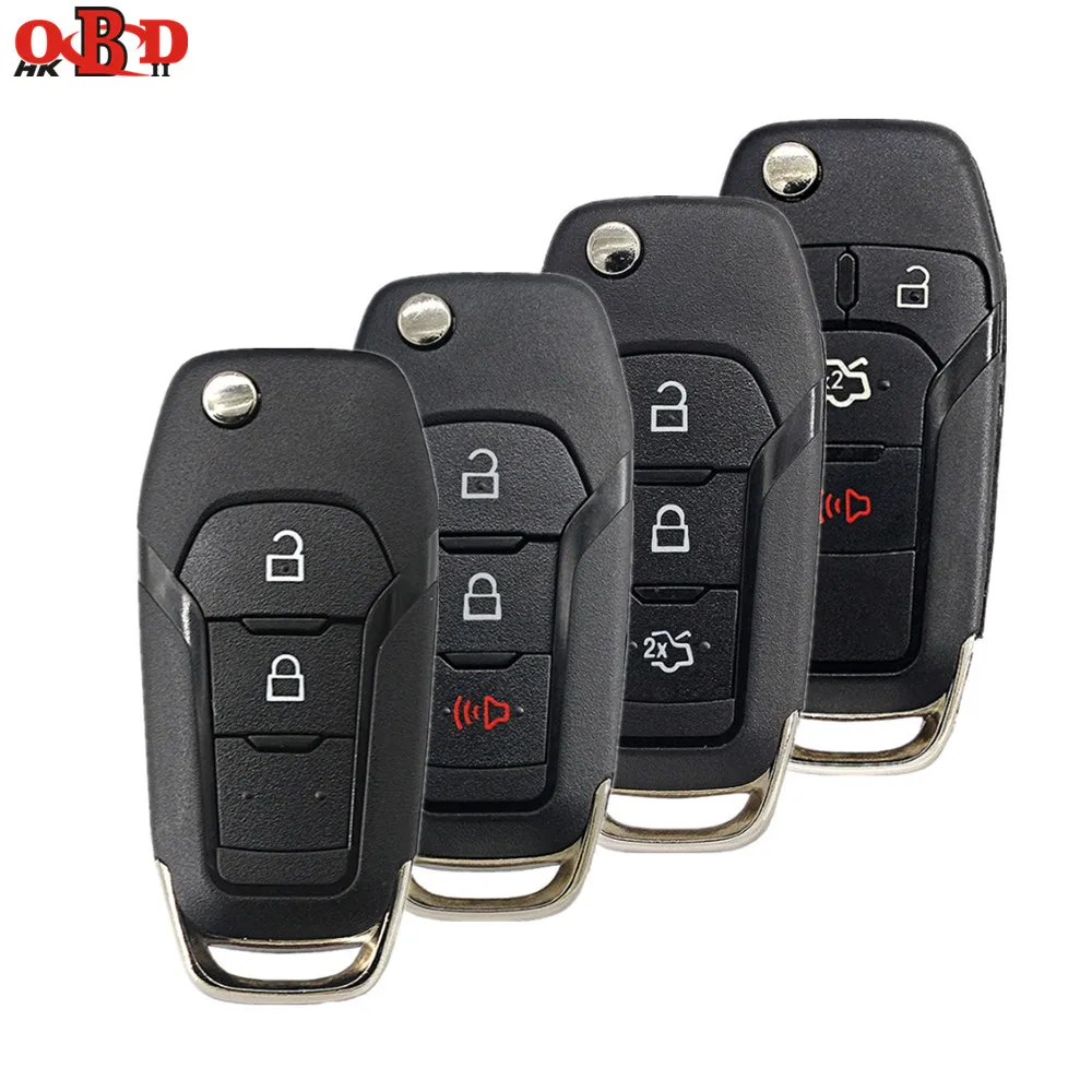 HKOBDII Flip Remote Key Shell Smart Case for Ford Fusion Edge Explorer New Mondeo 2013 2014 2015 | Автомобили и мотоциклы