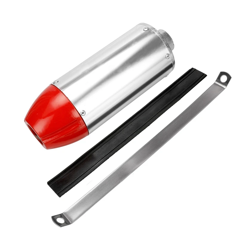 Выхлопной глушитель 28 мм нескользящий для мотоциклов квадроциклов красного